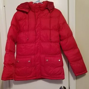 Weigebao red puffer ski jacket red